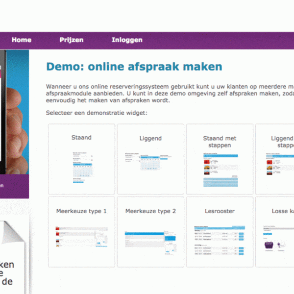 online afsrpakenplanner schermen